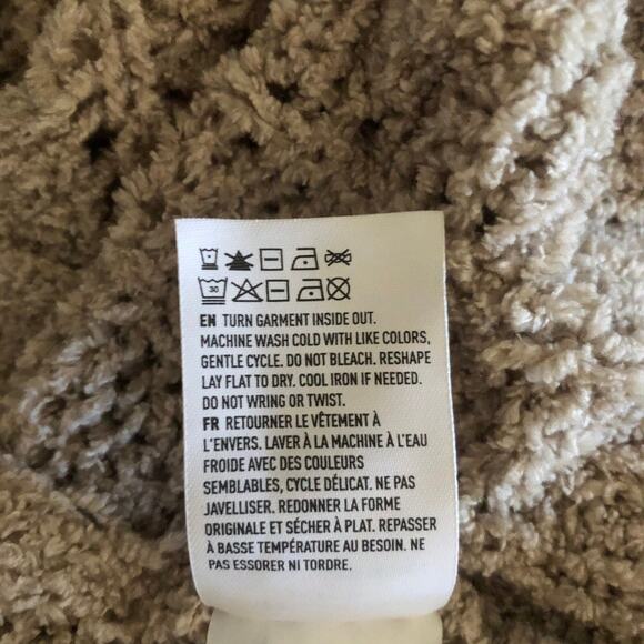 American Eagle Outfitters Sweater Gray Pullover Crochet Long Sleeve Women Medium - Picture 8 of 11